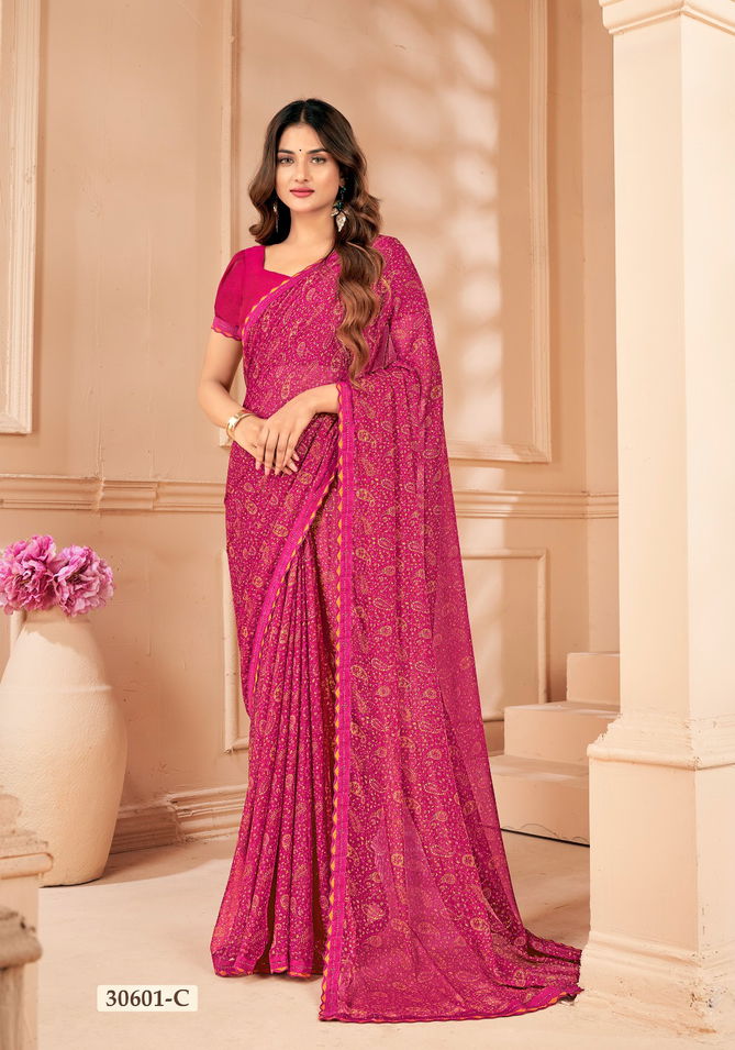 Vanilla Vol 4 By Ruchi Swarovski Border Designer Chiffon Sarees Wholesale Online
